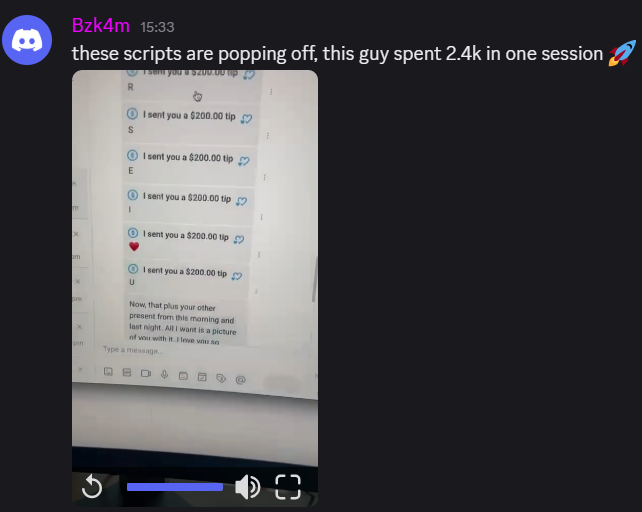 Bzk4m - $2.4k in one session using the scripts